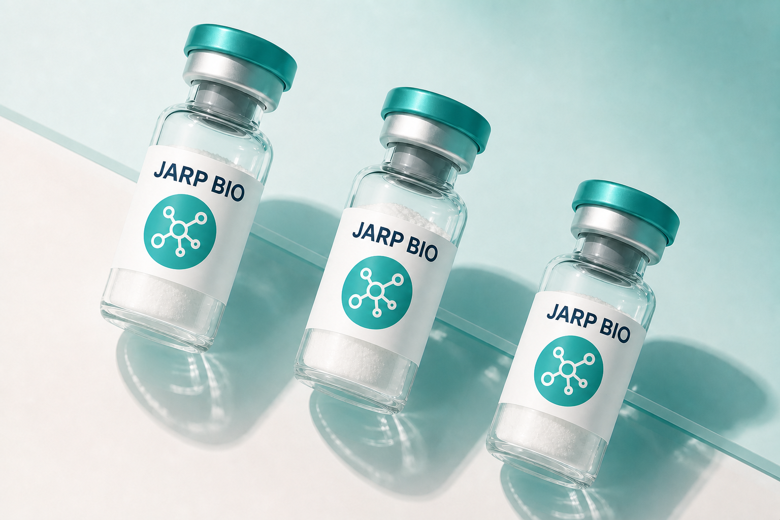 Stylized Jarp Bio peptide vials